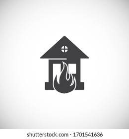 Fire related icon on background for graphic and web design. Creative illustration concept symbol for web or mobile app.
