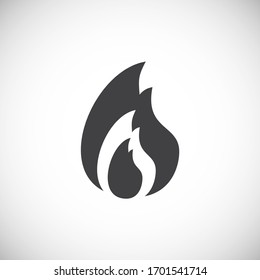 Icono relacionado con el fuego en el fondo para diseño gráfico y web. Símbolo de concepto de ilustración creativa para aplicación web o móvil.