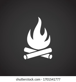Fire related icon on background for graphic and web design. Creative illustration concept symbol for web or mobile app.