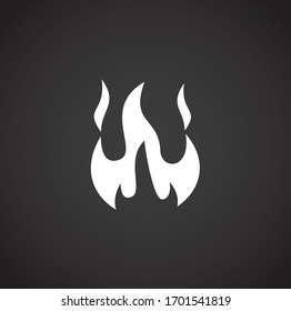 Fire related icon on background for graphic and web design. Creative illustration concept symbol for web or mobile app.