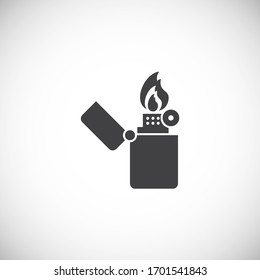 Fire related icon on background for graphic and web design. Creative illustration concept symbol for web or mobile app.