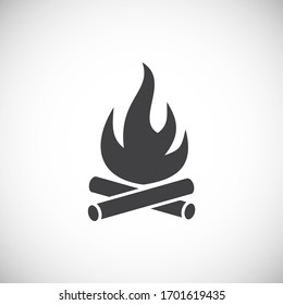 Fire related icon on background for graphic and web design. Creative illustration concept symbol for web or mobile app.