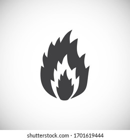 Fire related icon on background for graphic and web design. Creative illustration concept symbol for web or mobile app.