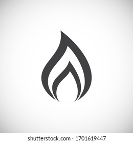 Fire related icon on background for graphic and web design. Creative illustration concept symbol for web or mobile app.