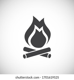 Fire related icon on background for graphic and web design. Creative illustration concept symbol for web or mobile app.