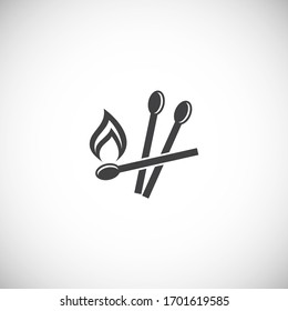 Fire related icon on background for graphic and web design. Creative illustration concept symbol for web or mobile app.