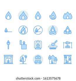 Fire related icon and symbol set