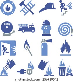 Fire related icons. 