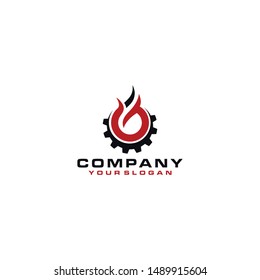 Fire Repair logo designs concept, Fire Gear Logo designs vector, Fire Industry logo template