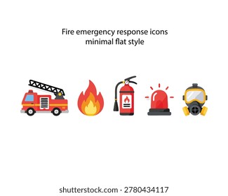 Fire Rescue and Emergency Equipment Icon Collection