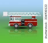 Fire Rescue Truck isolated. Vector illustration.