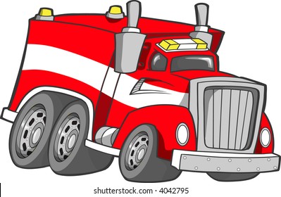 Vektorgrafik von Feuerwehrfahrzeugen