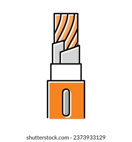 vector de icono de color de cable resistente al fuego. señal de cable resistente al fuego. ilustración de símbolo aislado