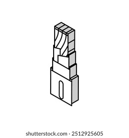 fire resistant cable wire isometric icon vector. fire resistant cable wire sign. isolated symbol illustration