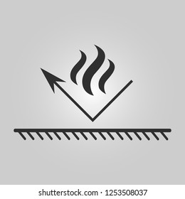 Fire resistant coating icon - fireproof illustration