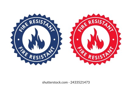 Fire resistant design logo template illustration