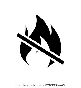 Fire resistant icon symbol illustration on white background..eps