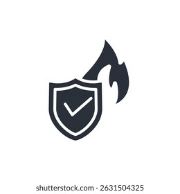 fire resistant icons isolated on White Background. Flat style design