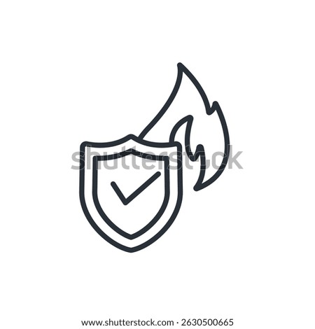 fire resistant icons isolated on White Background. Flat style design