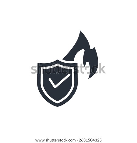 fire resistant icons isolated on White Background. Flat style design
