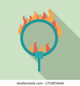 Fire ring icon. Flat illustration of fire ring vector icon for web design