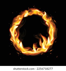 Fire ring. Isolated vector illustration