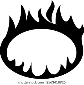 a fire ring vector icon