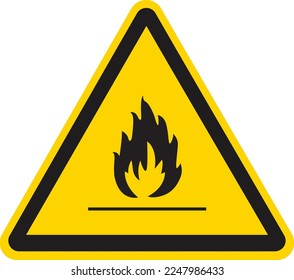 Fire risk warning sign. Vector illustration. 