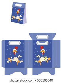 Fire Rooster. Handbags Packages Pattern 