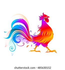 Fire rooster, symbol of 2017 on the Chinese calendar