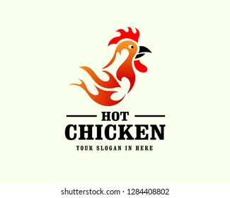 Fire rooster template logo design inspiration