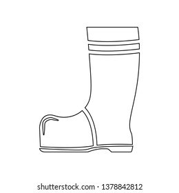 Fire rubber boots icon. Element of Fireman for mobile concept and web apps icon. Outline, thin line icon for website design and development, app development