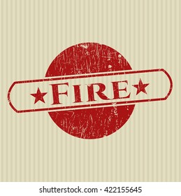 Sello de goma de fuego con textura gruesa
