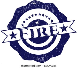 Fire with rubber seal texture