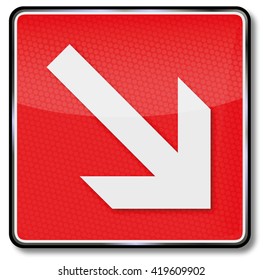 Fire safety and arrow to the right