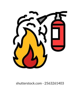 fire safety drill injury prevention color icon vector. fire safety drill injury prevention sign. isolated symbol illustration