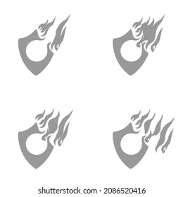 emblema de seguridad contra incendios, ilustración vectorial