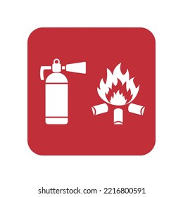 Fire safety. Fire extinguisher and fire.