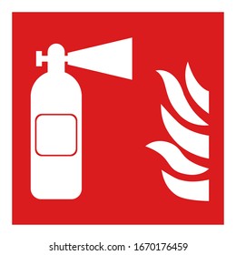 Fire safety icon. Fire emergency icon.