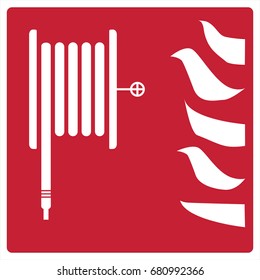 fire safety icon on white background. fire equipment sign. flat style design. safety symbol.
