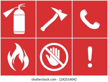 Fire safety kit. Against a fire.