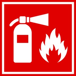 消防安全红色矢量横幅插图隔离在白色背景