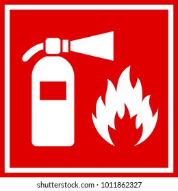 Fire safety red vector banner illustration isolated on white background