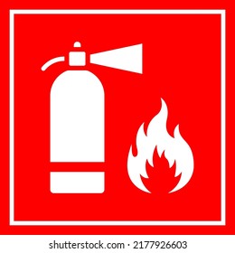 Fire safety red vector banner illustration isolated on white background