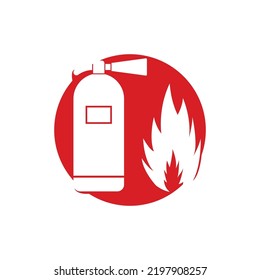 Fire safety red vector banner illustration isolated on white background