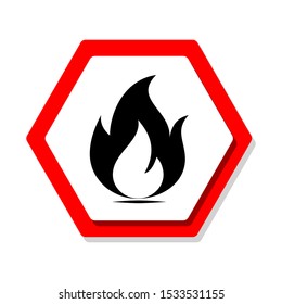 Fire safety sign. Flat style illustration. Isolated on white background. 