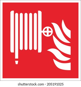 Fire safety sign FIRE HOSE REEL