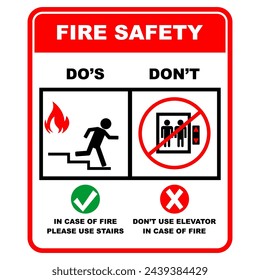 Seguridad contra incendios, signo y etiqueta vectorial