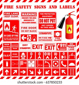 Fire Safety Signs Vector