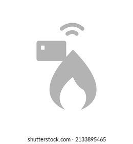 fire safety system icon, flame, vector illustration